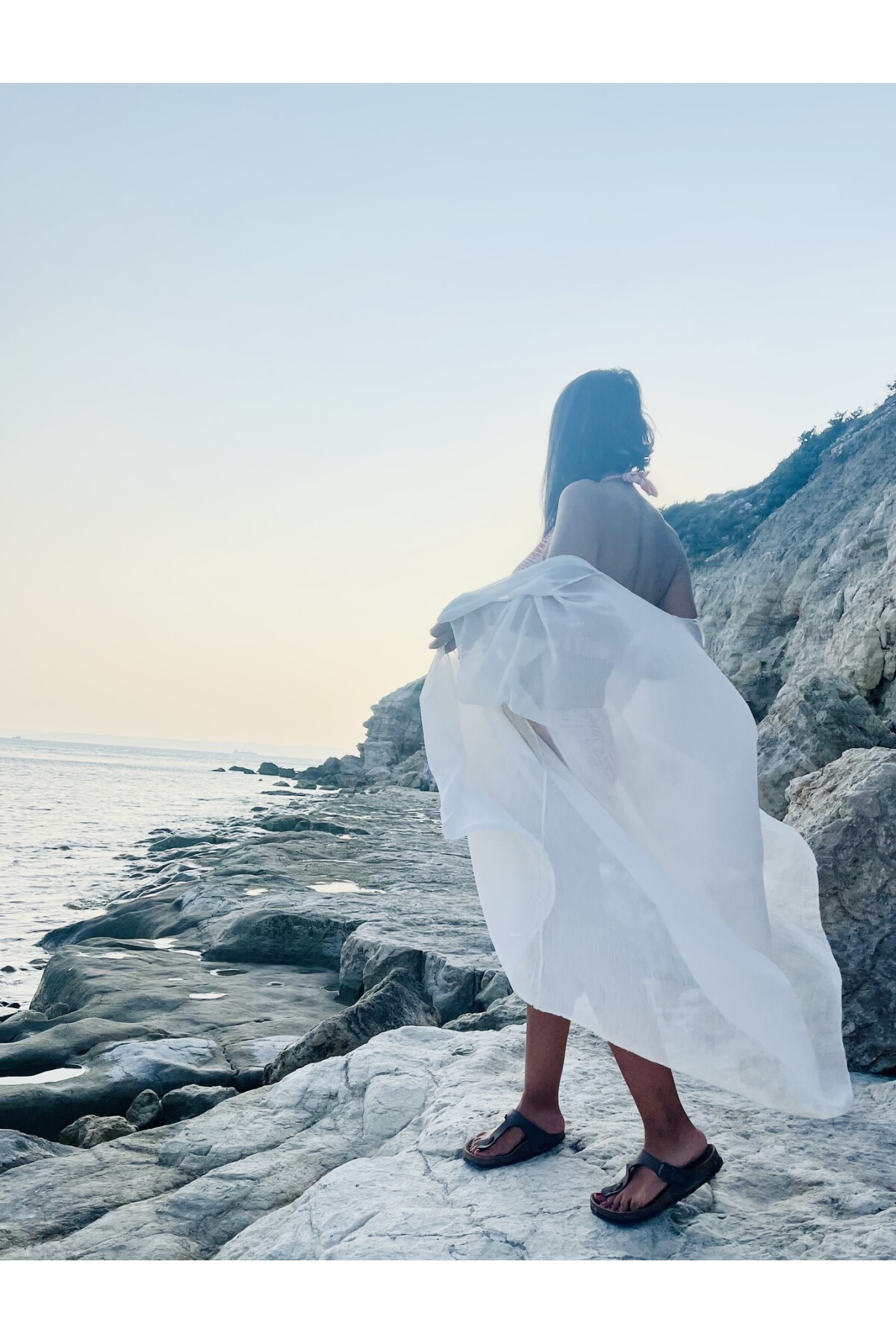 Beyaz Şifon Kimono