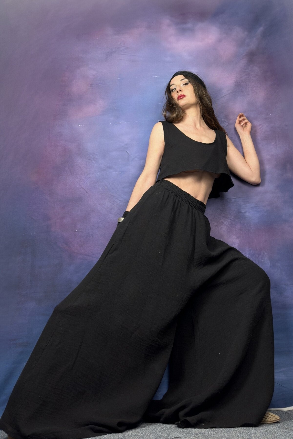 BAMBU CROP ASKILI BLUZ