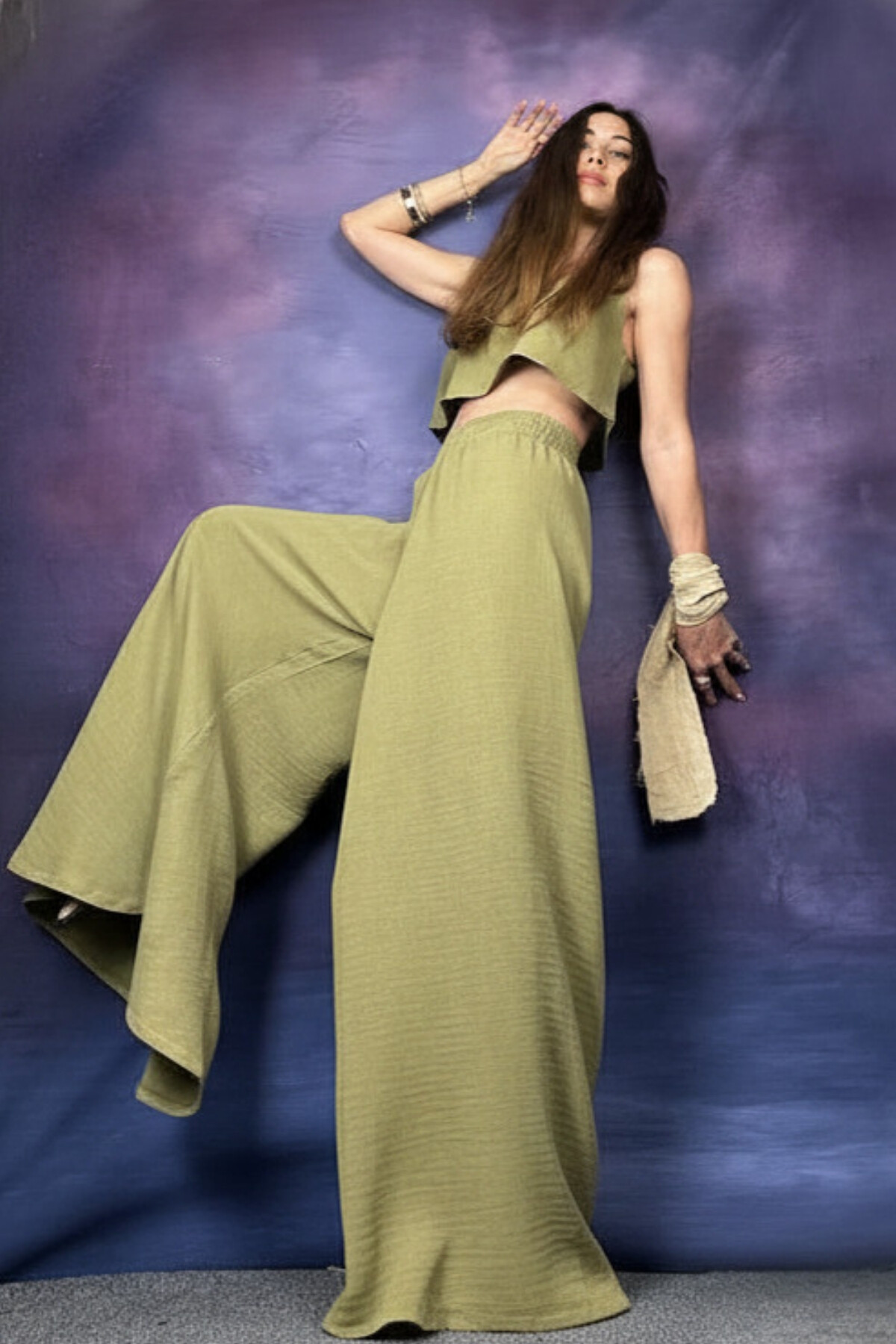 GENİŞ KESİM BAMBU PANTOLON