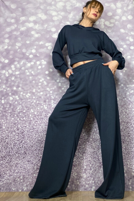 FÜME BOL PAÇA CEPLİ MODAL KUMAŞ PANTOLON