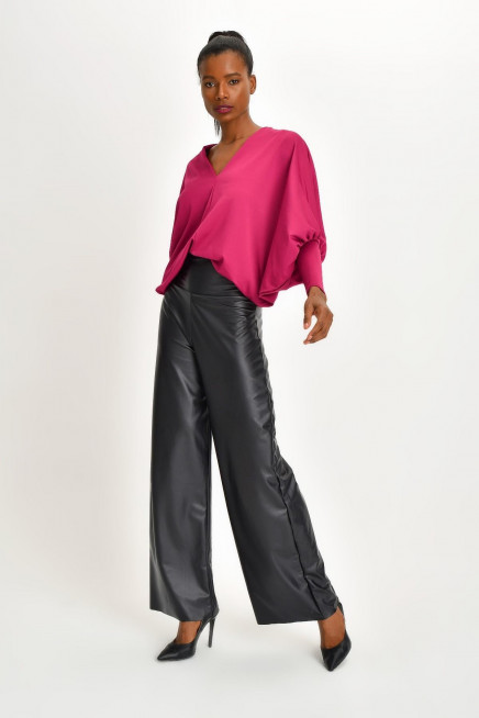 GENİŞ KESİM KREP BLUZ 