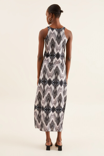 HALTER YAKA YIRTMAÇLI ELBİSE 