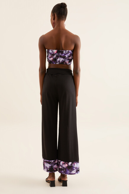 PAÇA DETAYLI KREP PANTOLON 