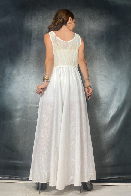 PAMUKLU MAXİ UZUN ELBİSE