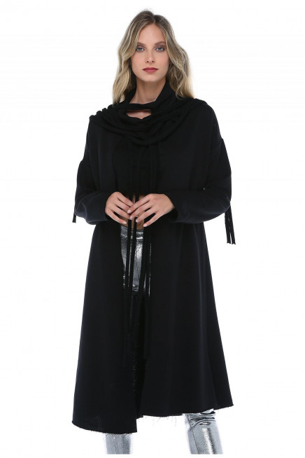 YAKA DETAYLI UZUN HIRKA  