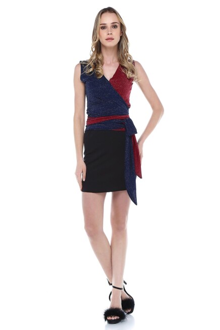 HAFİF SİMLİ ANVELOP BLUZ 