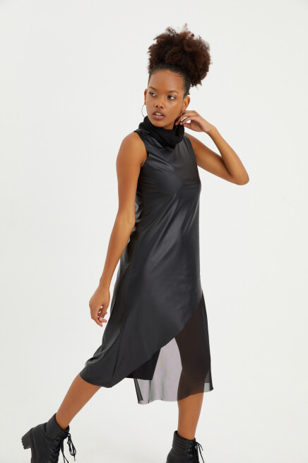 DERİ TUNİK ELBİSE 