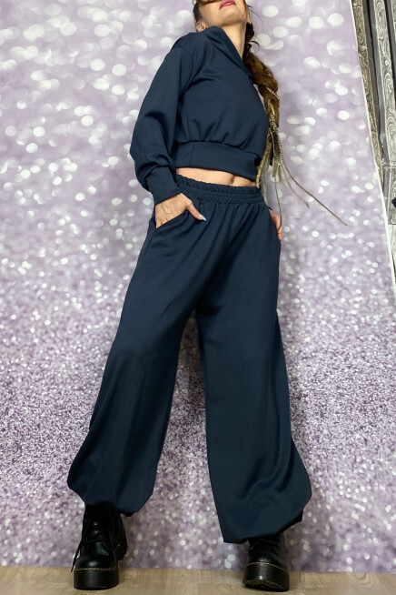 FÜME LASTİKLİ PAÇA CEPLİ MODAL KUMAŞ PANTOLON /EŞOFMAN