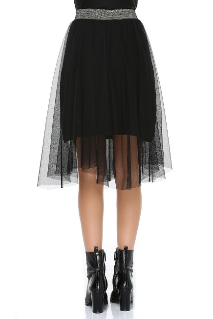 LAME KEMERLİ TÜL ETEK  