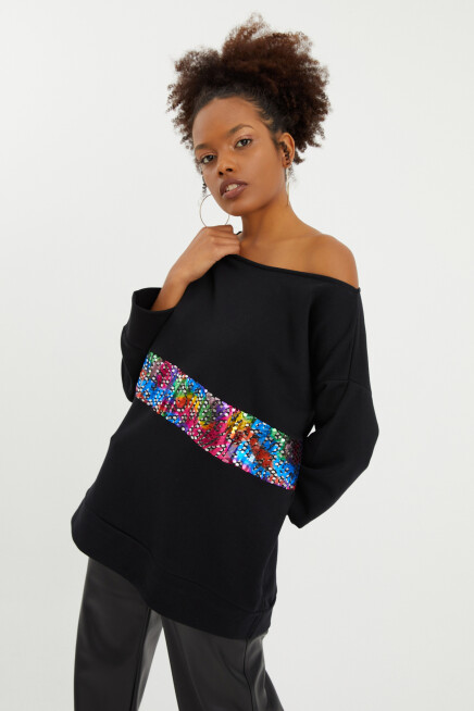 PAYETLİ SWEATSHIRT 