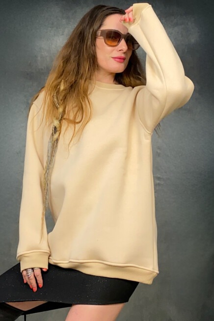 ŞARDONLU KALIN SWEATSHİRT