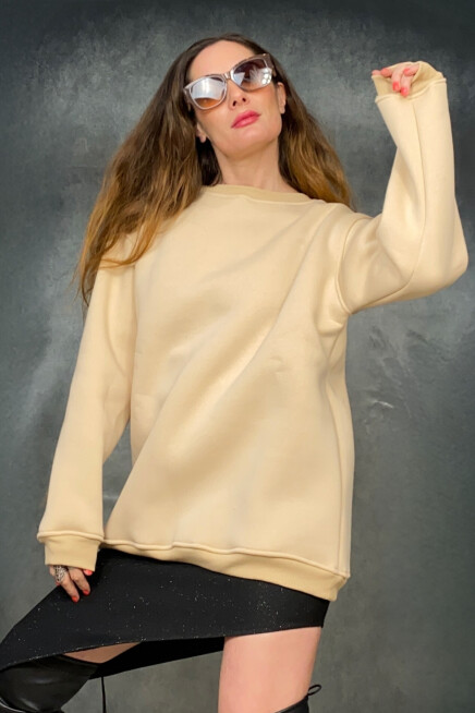 ŞARDONLU KALIN SWEATSHİRT
