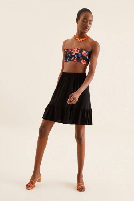 VİSKON FIRFIRLI MİNİ ETEK