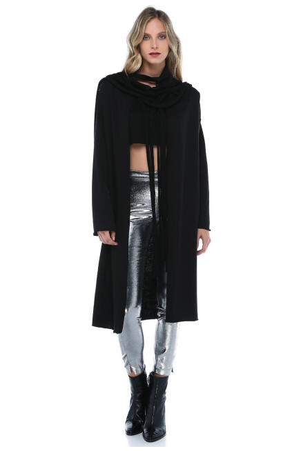 YAKA DETAYLI UZUN HIRKA  