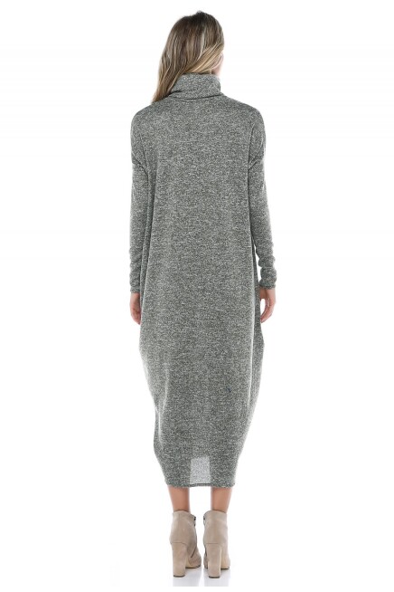 YÜNLÜ MAXİ ELBİSE  