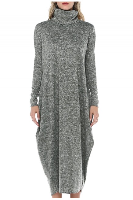 YÜNLÜ MAXİ ELBİSE  