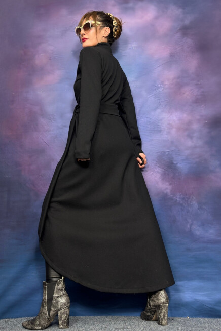 ASİMETRİK KEMERLİ HIRKA/UZUN CEKET