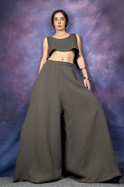 BAMBU CROP ASKILI BLUZ