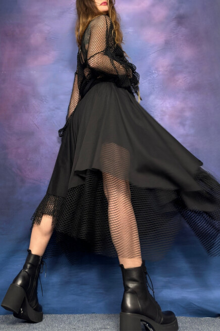 ÇİFT KAT FİLELİ ASTARLI ETEK