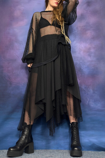 ÇİFT KAT FİLELİ ASTARLI ETEK