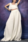 BAMBU CROP ASKILI BLUZ